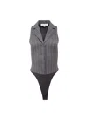 Fleur Du Mal Maxwell Bodysuit In Gray