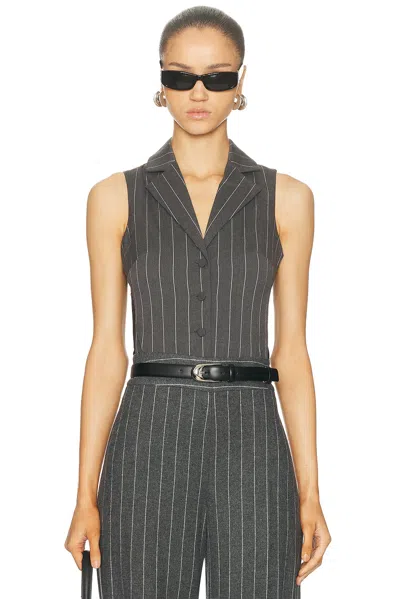 Fleur Du Mal Maxwell Bodysuit In Gray