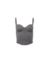 Fleur Du Mal Maxwell Bustier In Gray