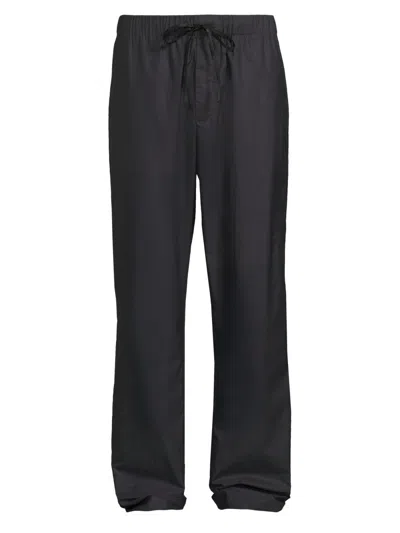 Fleur Du Mal Men's Cotton Poplin Pajama Pants In Black