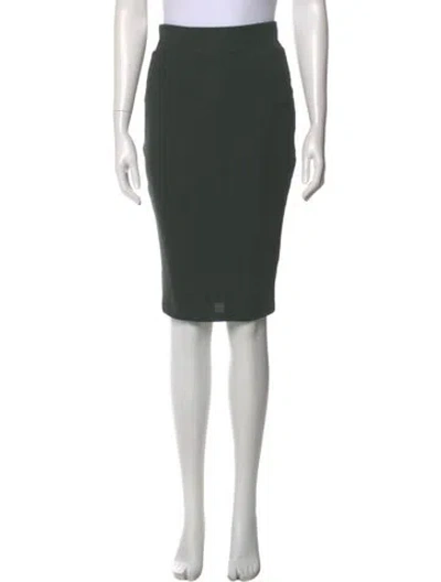 Pre-owned Fleur Du Mal Mesh Accents Knee-length Skirt In Green