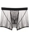 Fleur Du Mal Mesh-panel Boxer Brief In Black