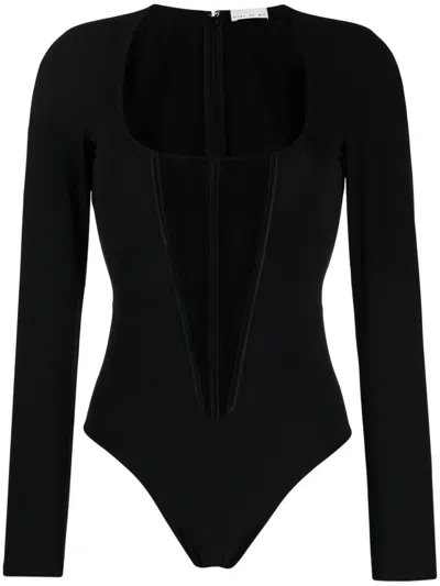 Fleur Du Mal Body Mit Netzeinsatz In Schwarz