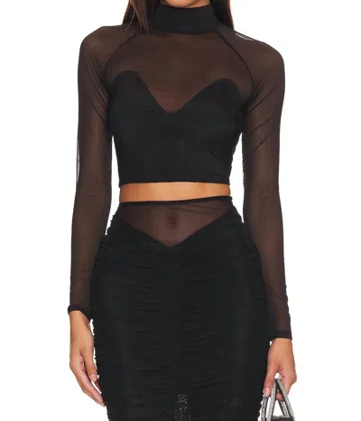 Fleur Du Mal Mesh Top In Black