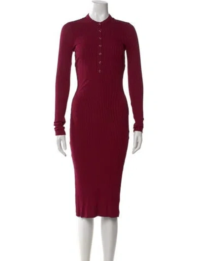 Pre-owned Fleur Du Mal Midi Length Dress In Burgundy