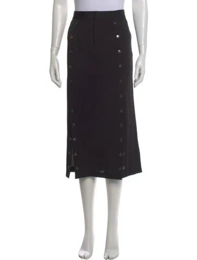 Pre-owned Fleur Du Mal Midi Length Skirt In Black