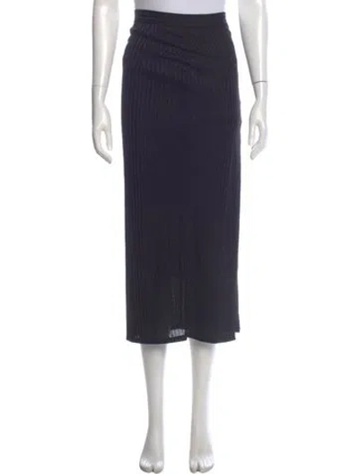 Pre-owned Fleur Du Mal Midi Length Skirt In Blue