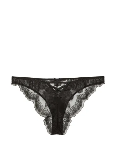 Fleur Du Mal Mila Lace-trim Briefs In Black