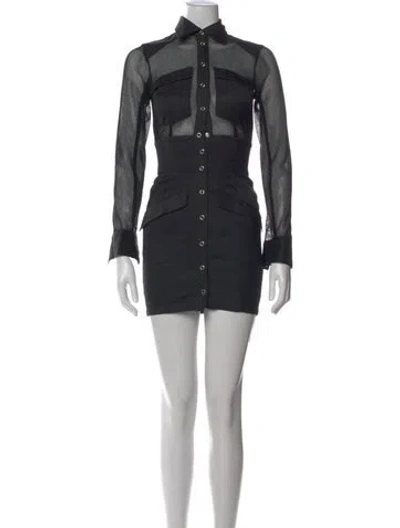 Pre-owned Fleur Du Mal Mini Dress In Black