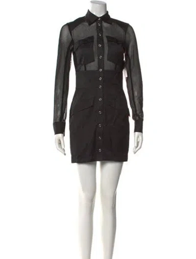 Pre-owned Fleur Du Mal Mini Dress In Black