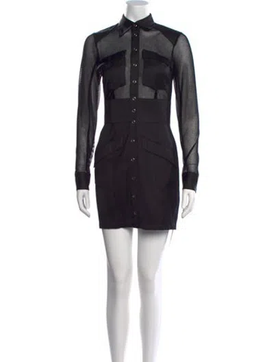 Pre-owned Fleur Du Mal Mini Dress In Black