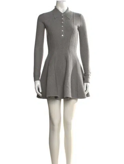 Pre-owned Fleur Du Mal Mini Dress In Gray
