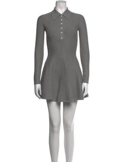 Pre-owned Fleur Du Mal Mini Dress In Grey