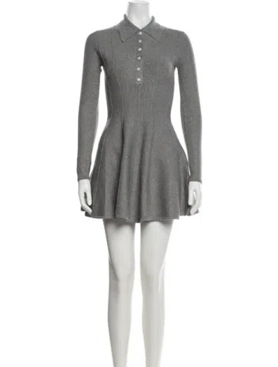 Pre-owned Fleur Du Mal Mini Dress In Grey