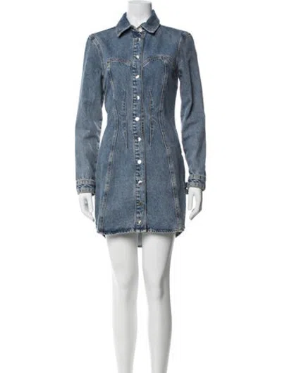 Pre-owned Fleur Du Mal Mini Dress W/ Tags In Blue