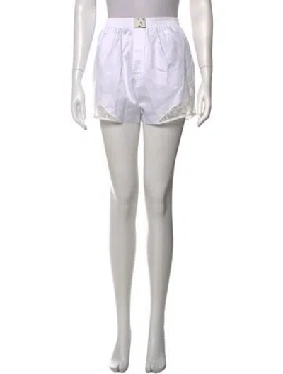 Pre-owned Fleur Du Mal Mini Shorts In White