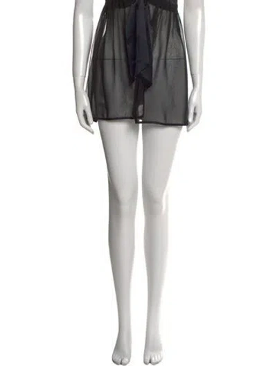 Pre-owned Fleur Du Mal Mini Skirt In Black