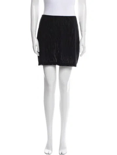 Pre-owned Fleur Du Mal Mini Skirt In Black