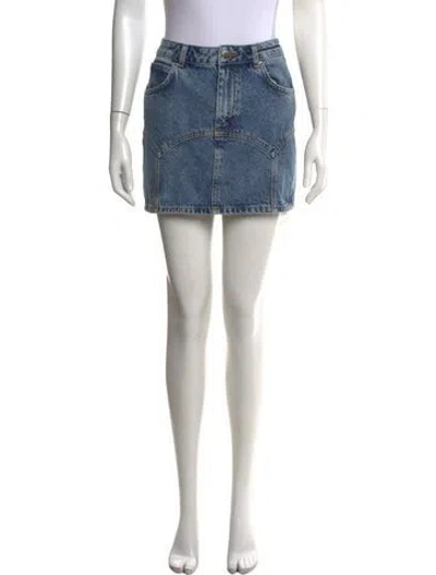 Pre-owned Fleur Du Mal Mini Skirt In Blue