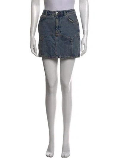 Pre-owned Fleur Du Mal Mini Skirt In Blue