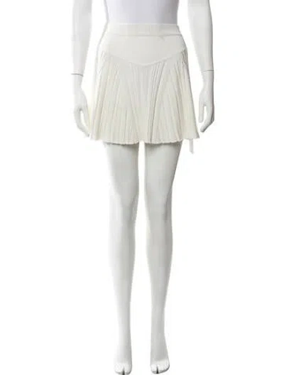 Pre-owned Fleur Du Mal Mini Skirt In Neutrals