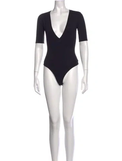 Pre-owned Fleur Du Mal Mock Neck Long Sleeve Top In Black
