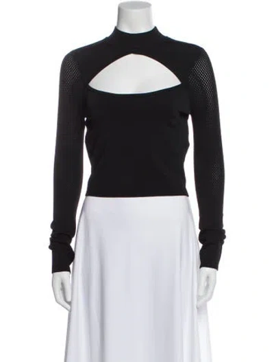 Pre-owned Fleur Du Mal Mock Neck Long Sleeve Top In Gray