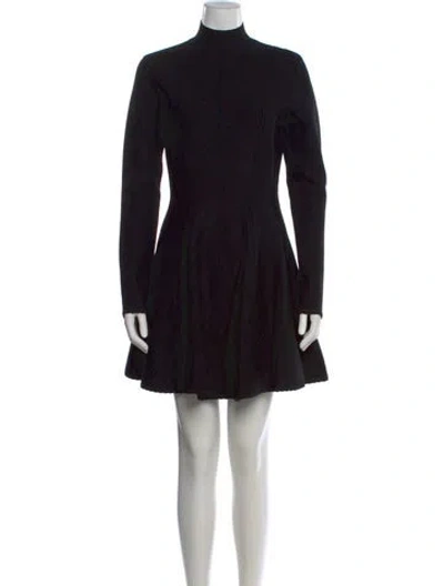 Pre-owned Fleur Du Mal Mock Neck Mini Dress W/ Tags In Black