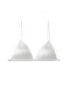 Fleur Du Mal Molded Luxe Triangle Bra In Ivory