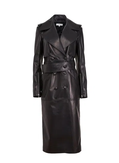 FLEUR DU MAL MOTO LEATHER TRENCH COAT