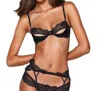 Fleur Du Mal Naomi Cutout Bra In Black In Black