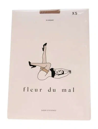 Pre-owned Fleur Du Mal Neutral Polyamide Hosiery W/tags In Neutrals