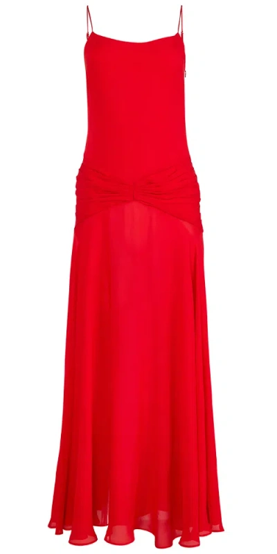 Fleur Du Mal Nina Maxi Dress In Red