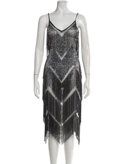 Pre-owned Fleur Du Mal Nylon Midi Length Dress In Black