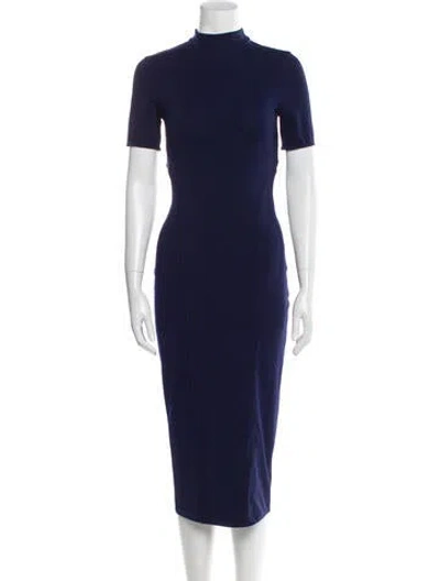 Pre-owned Fleur Du Mal Nylon Midi Length Dress W/ Tags In Blue