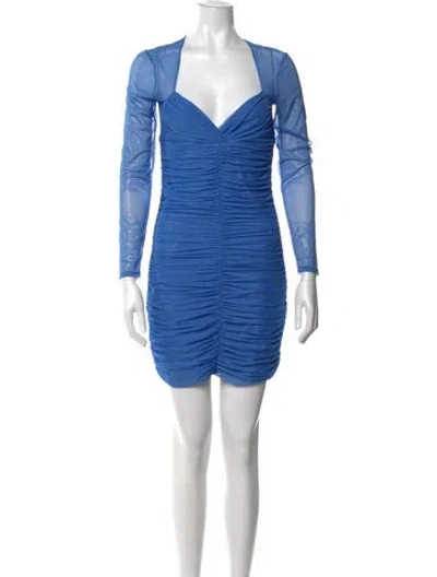 Pre-owned Fleur Du Mal Nylon Mini Dress In Blue