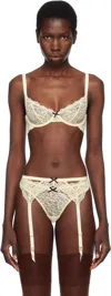 Fleur Du Mal Off-white Bianca Lace Bra In Buttercup 1036