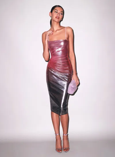 Fleur Du Mal Ombré Shine Dress In Multi