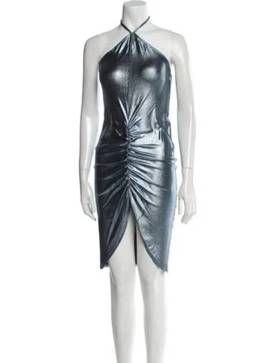 Pre-owned Fleur Du Mal One-shoulder Midi Length Dress In Blue