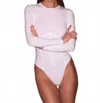 Fleur Du Mal Organic Cotton Long Sleeve T-shirt Bodysuit In Ivory In Purple