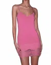 Fleur Du Mal Organic Cotton Slip Dress In Pink