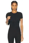 Fleur Du Mal Organic Cotton T-shirt Bodysuit In Black