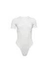 Fleur Du Mal Bonded-seams T-shirt Bodysuit In Ivory