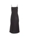 Fleur Du Mal Pansy Jacquard Ruched Bust Dress In Black