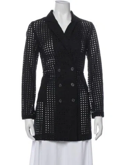 Pre-owned Fleur Du Mal Patterned Blazer In Black