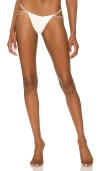 Fleur Du Mal Pearl Luxe V String In Ivory
