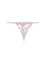 Fleur Du Mal Petal Embroidered Thong In Spring Lavender