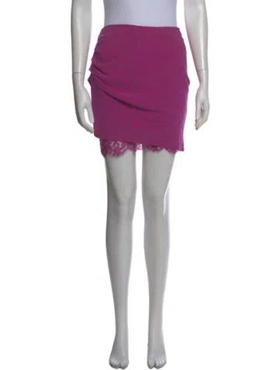 Pre-owned Fleur Du Mal Pleated Accents Mini Skirt W/ Tags In Purple