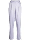 Fleur Du Mal Pleat-detail High-waist Trousers In Purple