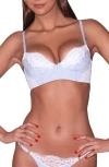 Fleur Du Mal Poplin & Lace Underwire Demi Bra